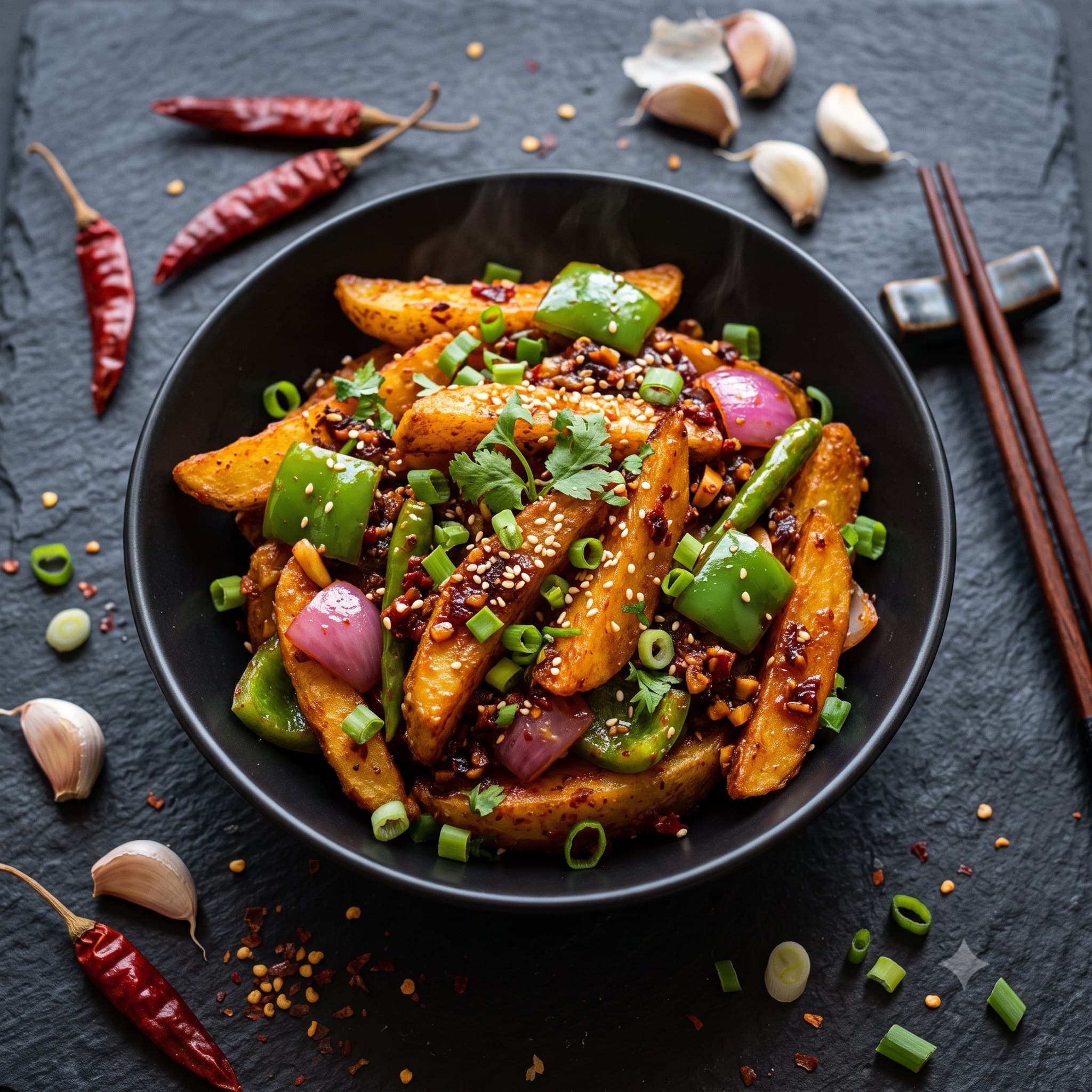 Chilli Potato (Spicy)