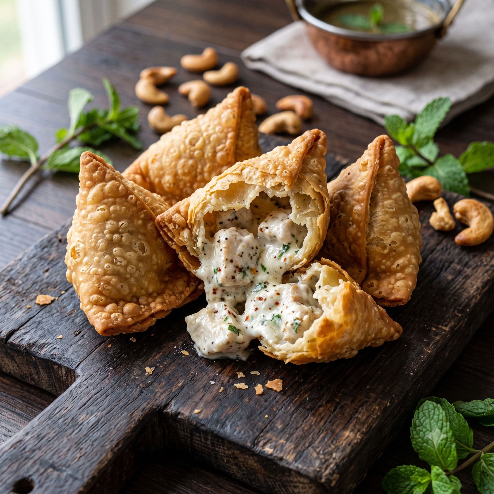Malai Chaap Samosa